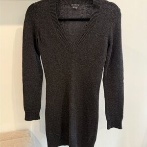 Theory Charcoal V-Neck Sweater
